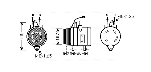 Airco compressor Ava Cooling DWAK079