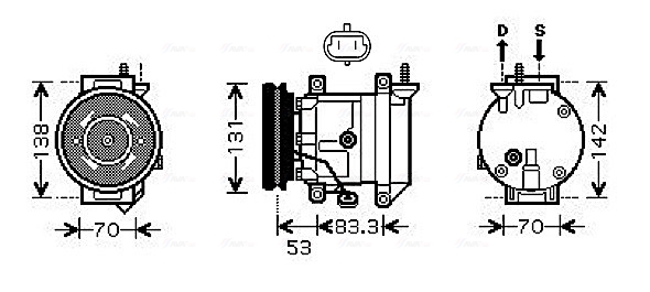 Airco compressor Ava Cooling DWAK080