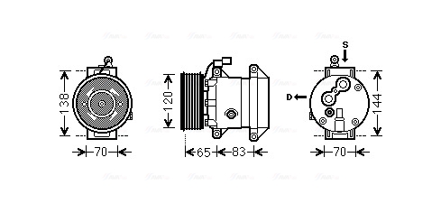 Airco compressor Ava Cooling DWK095