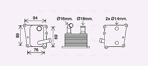 Oliekoeler motorolie Ava Cooling FD3598