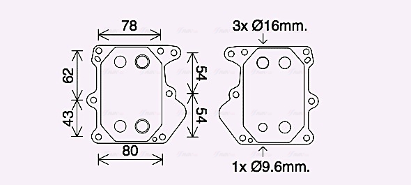 Oliekoeler motorolie Ava Cooling FD3625