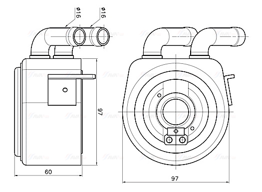 Oliekoeler motorolie Ava Cooling FD3700