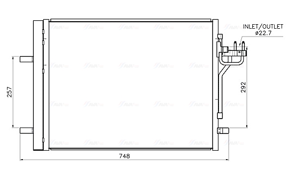 Airco condensor Ava Cooling FD5708D