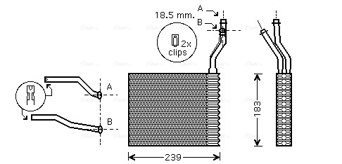 Kachelradiateur Ava Cooling FD6365