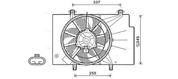 Ventilatorwiel-motorkoeling Ava Cooling FD7557