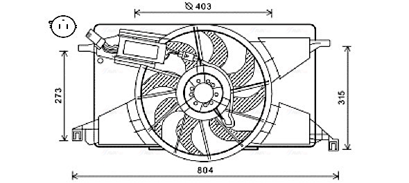 Ventilatorwiel-motorkoeling Ava Cooling FD7565