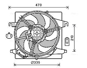 Ventilatorwiel-motorkoeling Ava Cooling FD7567