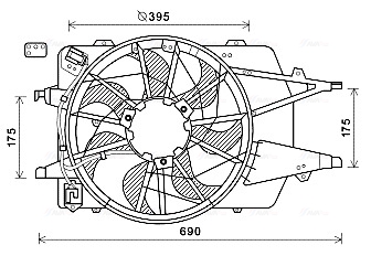 Ventilatorwiel-motorkoeling Ava Cooling FD7577