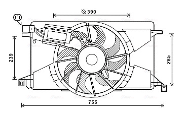 Ventilatorwiel-motorkoeling Ava Cooling FD7608