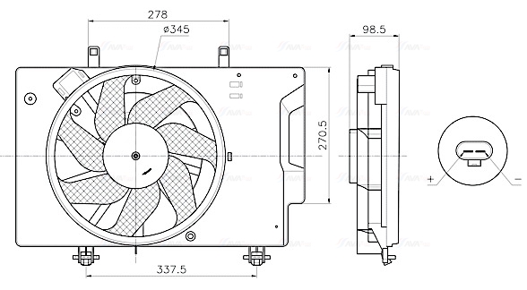 Ventilatorwiel-motorkoeling Ava Cooling FD7709