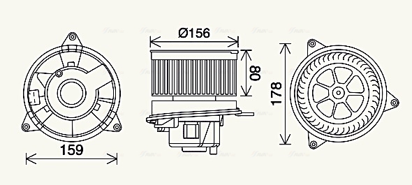 Kachelventilator Ava Cooling FD8638