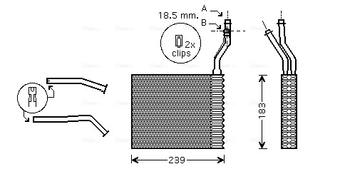 Kachelradiateur Ava Cooling FDA6364