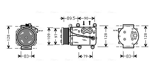 Airco compressor Ava Cooling FDAK082