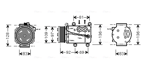 Airco compressor Ava Cooling FDAK171