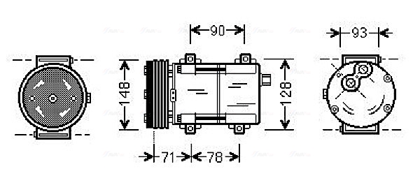 Airco compressor Ava Cooling FDAK277