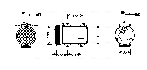 Airco compressor Ava Cooling FDAK281