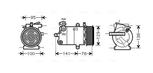 Airco compressor Ava Cooling FDAK417