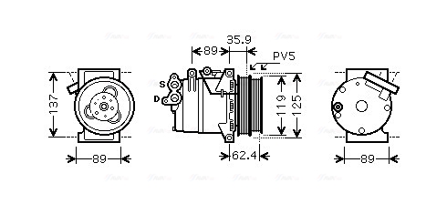 Airco compressor Ava Cooling FDAK433