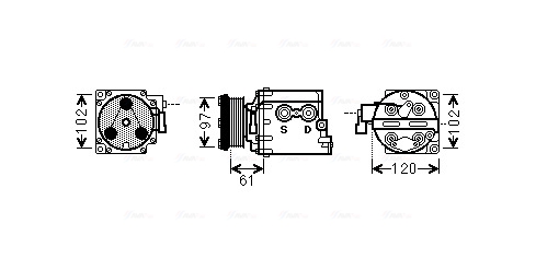 Airco compressor Ava Cooling FDAK436