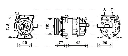 Airco compressor Ava Cooling FDAK470