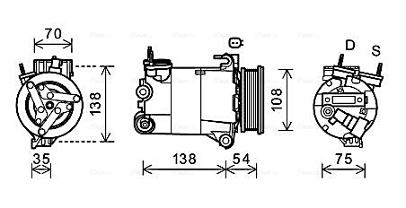 Airco compressor Ava Cooling FDAK478