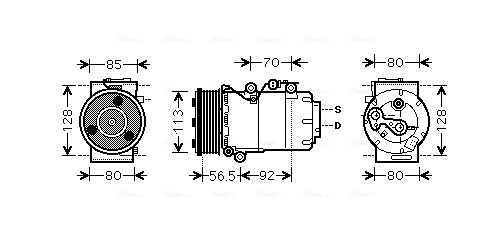 Airco compressor Ava Cooling FDAK497