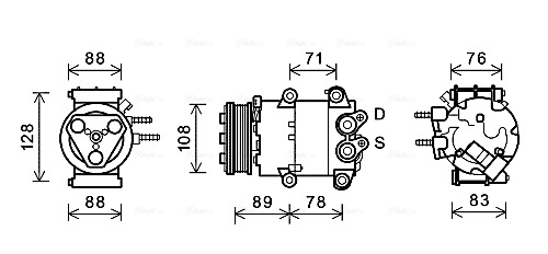 Airco compressor Ava Cooling FDAK571