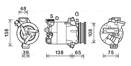 Airco compressor Ava Cooling FDAK595