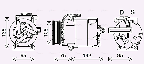 Airco compressor Ava Cooling FDAK635