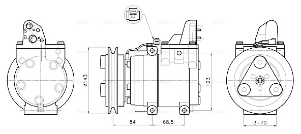 Airco compressor Ava Cooling FDAK712