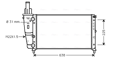 Radiateur Ava Cooling FT2228