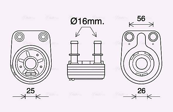 Oliekoeler motorolie Ava Cooling FT3460