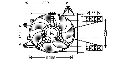 Ventilatorwiel-motorkoeling Ava Cooling FT7284