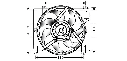 Ventilatorwiel-motorkoeling Ava Cooling FT7504