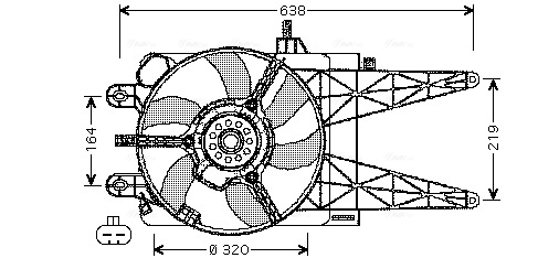 Ventilatorwiel-motorkoeling Ava Cooling FT7507