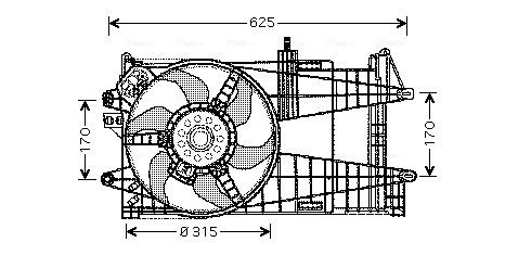 Ventilatorwiel-motorkoeling Ava Cooling FT7519