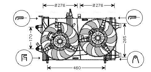 Ventilatorwiel-motorkoeling Ava Cooling FT7538