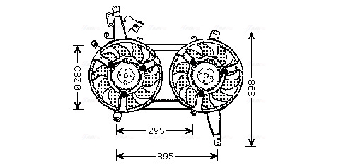 Ventilatorwiel-motorkoeling Ava Cooling FT7542