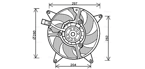 Ventilatorwiel-motorkoeling Ava Cooling FT7544