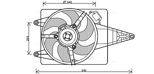 Ventilatorwiel-motorkoeling Ava Cooling FT7546