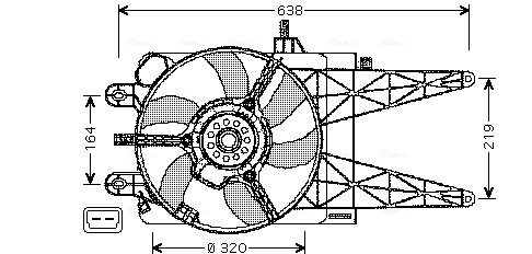 Ventilatorwiel-motorkoeling Ava Cooling FT7553