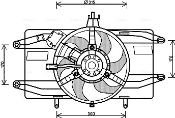 Ventilatorwiel-motorkoeling Ava Cooling FT7555