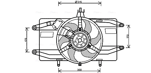 Ventilatorwiel-motorkoeling Ava Cooling FT7556