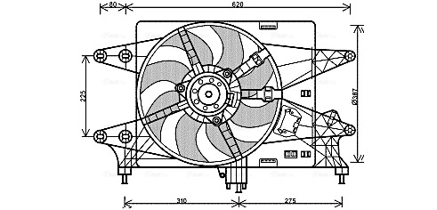 Ventilatorwiel-motorkoeling Ava Cooling FT7560