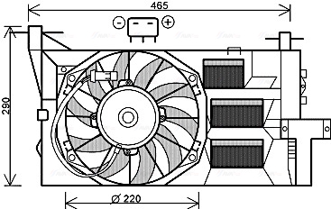 Ventilatorwiel-motorkoeling Ava Cooling FT7563