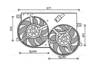 Ventilatorwiel-motorkoeling Ava Cooling FT7570