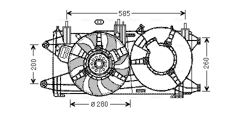 Ventilatorwiel-motorkoeling Ava Cooling FT7573