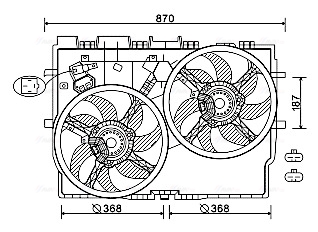 Ventilatorwiel-motorkoeling Ava Cooling FT7585