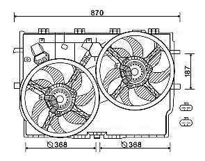 Ventilatorwiel-motorkoeling Ava Cooling FT7586