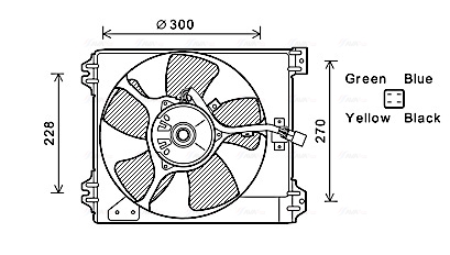 Ventilatorwiel-motorkoeling Ava Cooling FT7591